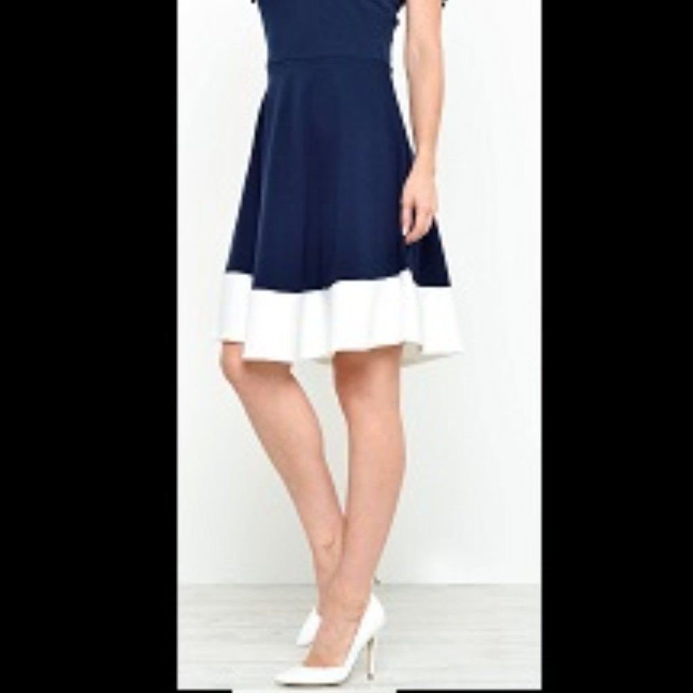 Women's Navy Dress White Trim
